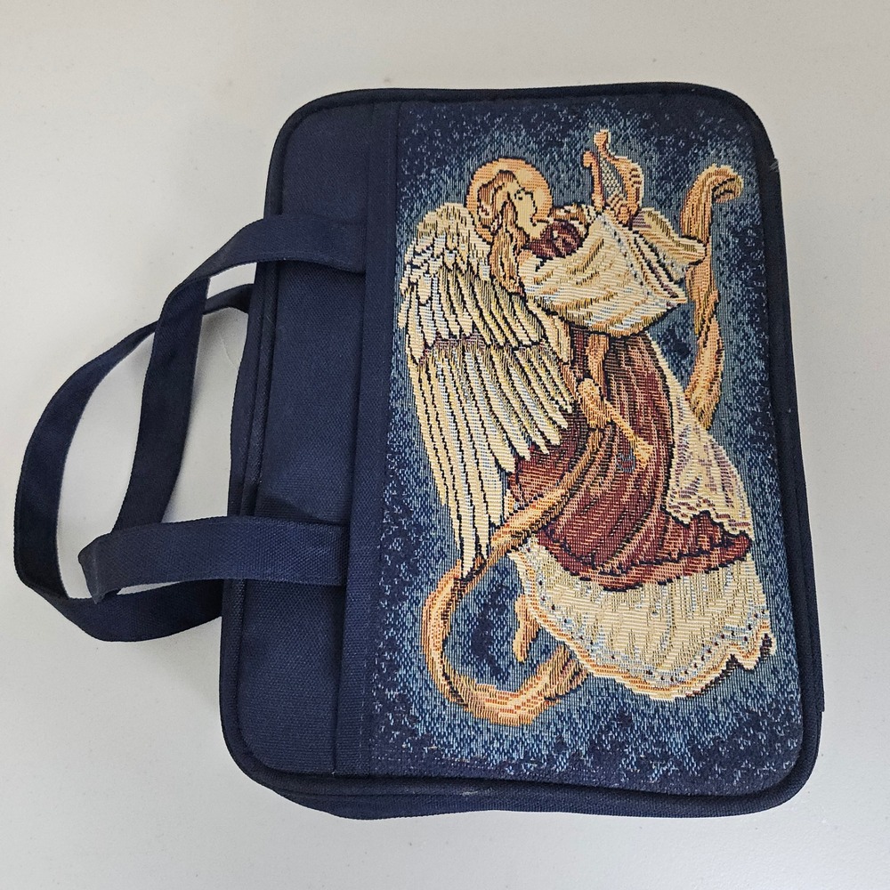 Thomas Nelson 1975 The Open Bible KJV Large Tapestry Angel Cover Zondervan Gifts